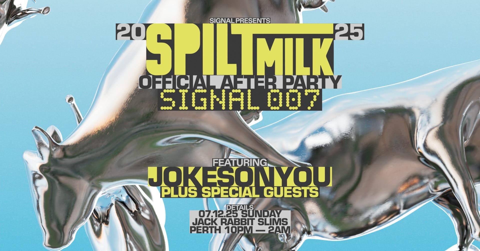 𝗢𝗙𝗙𝗜𝗖𝗜𝗔𝗟 𝗦𝗣𝗜𝗟𝗧 𝗠𝗜𝗟𝗞 𝗔𝗙𝗧𝗘𝗥 𝗣𝗔𝗥𝗧𝗬 // Jack Rabbit Slim's// Perth