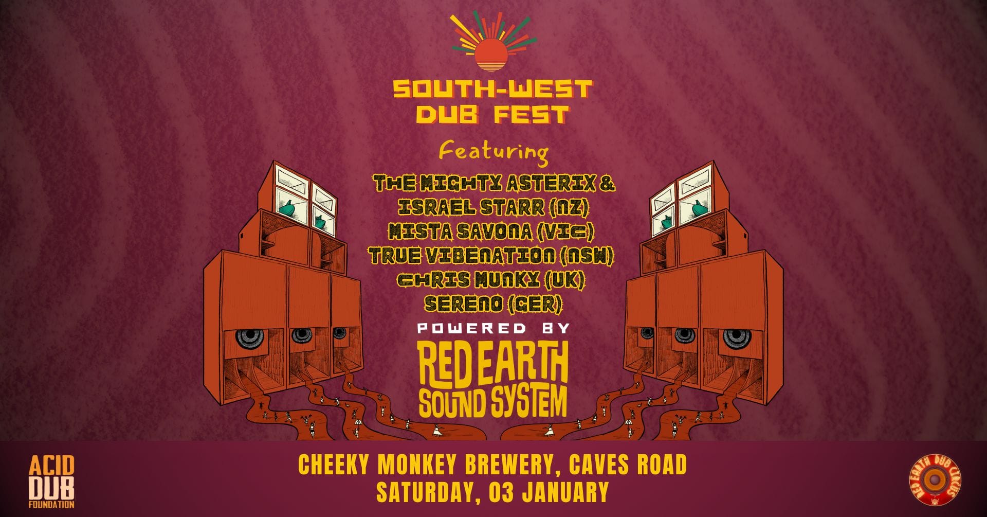 𝗦𝗢𝗨𝗧𝗛 𝗪𝗘𝗦𝗧 𝗗𝗨𝗕 𝗙𝗘𝗦𝗧 — 𝗦𝗮𝘁𝘂𝗿𝗱𝗮𝘆, 𝗝𝗮𝗻𝘂𝗮𝗿𝘆 𝟯𝗿𝗱, 𝟮𝟬𝟮𝟲 𝗖𝗵𝗲𝗲𝗸𝘆 𝗠𝗼𝗻𝗸𝗲𝘆 𝗕𝗿𝗲𝘄𝗲𝗿𝘆 • 𝗠𝗮𝗿𝗴𝗮𝗿𝗲𝘁 𝗥𝗶𝘃𝗲𝗿 • 𝟱:𝟯𝟬𝗽𝗺–𝟭𝟭:𝟱𝟬𝗽𝗺