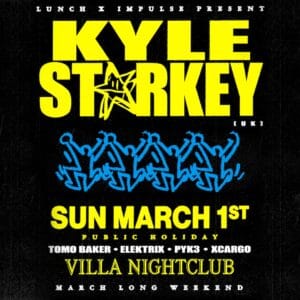 KYLE STARKEY [UK] 18+ 09:00pm, Sun 1st Mar 2026 Villa Nightclub