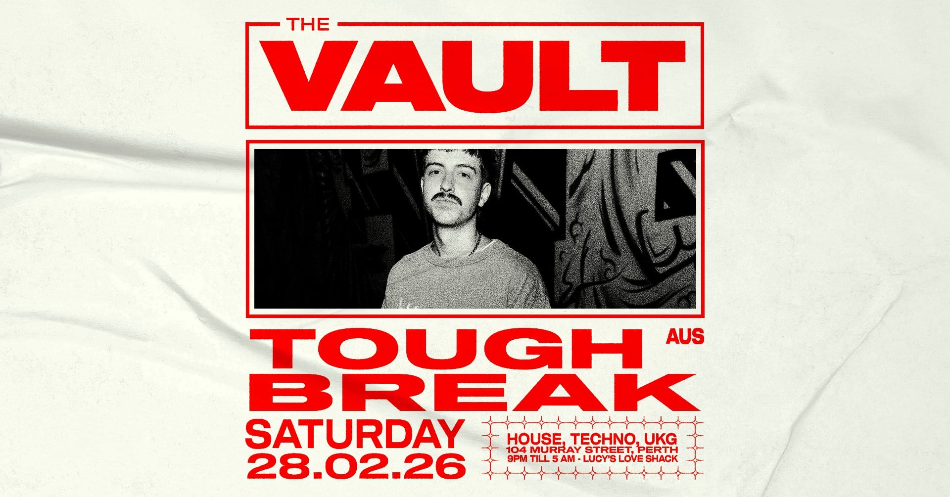 𝗧𝗵𝗲 𝗩𝗮𝘂𝗹𝘁 | 𝗦𝗮𝘁𝘂𝗿𝗱𝗮𝘆𝘀 𝗳𝘁. 𝗧𝗼𝘂𝗴𝗵 𝗕𝗿𝗲𝗮𝗸 (𝗔𝗨𝗦) Tough Break makes his debut at The Vault to close out February.