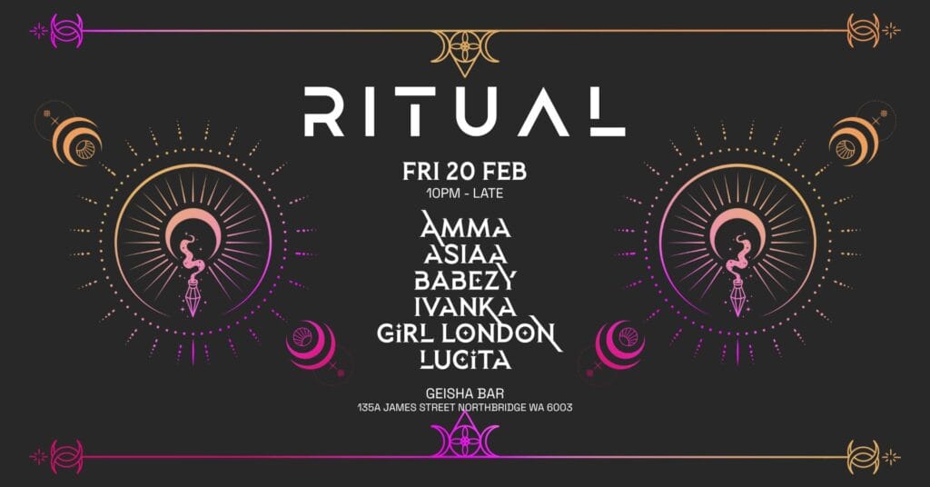 RITUAL is back, taking over Geisha for a night of deep connection and shared movement 🕯️ 🗓️ Friday, 20 February 2026 📍 Geisha Bar