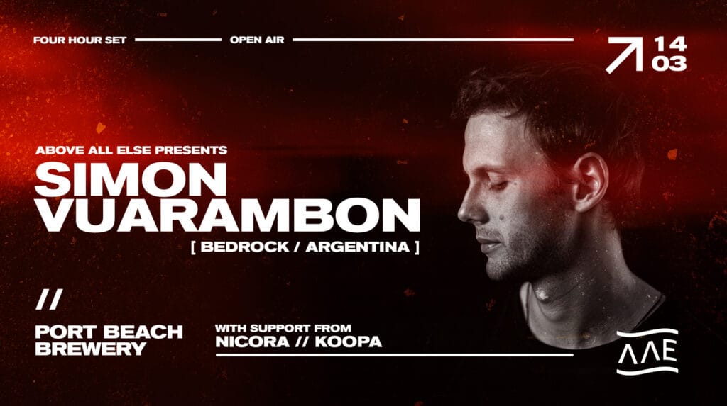 AAE Presents: Simon Vuarambon 4 hour Extened Set March 14th Perth