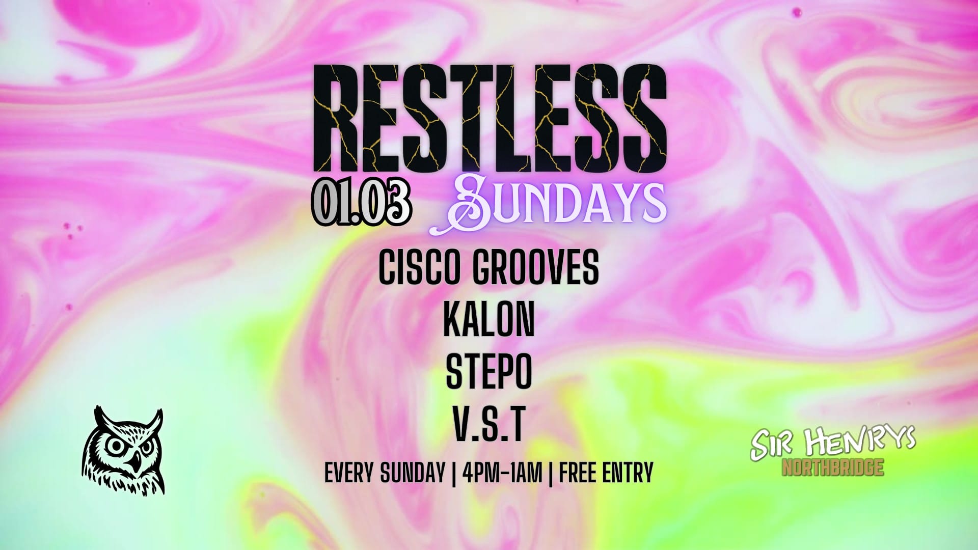 Restless Sundays home at Sir Henry's Northbridge