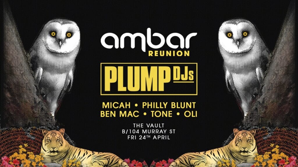 Ambar Reunion ft PLUMP DJs 18+ 09:00pm, Fri 24th Apr 2026 Lucy's Love Shack