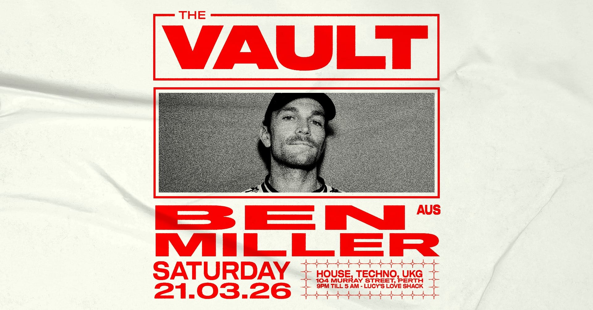 The Vault | Saturdays ft. Ben Miller (AUS) ๐ง๐ต๐ฒ ๐ฉ๐ฎ๐๐น๐ | ๐ฆ๐ฎ๐๐๐ฟ๐ฑ๐ฎ๐๐ ๐ณ๐. ๐๐ฒ๐ป ๐ ๐ถ๐น๐น๐ฒ๐ฟ (๐๐จ๐ฆ) Ben Miller makes his long awaited return to The Vault.