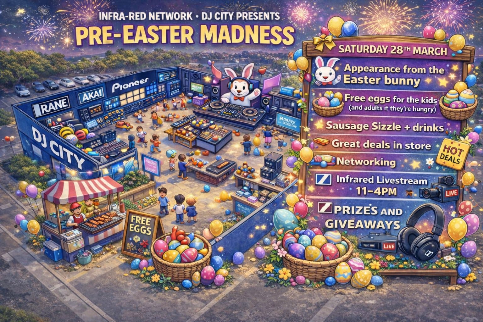 Pre Easter Madness Saturday 28th March 🕚 11:00am – 5:00pm