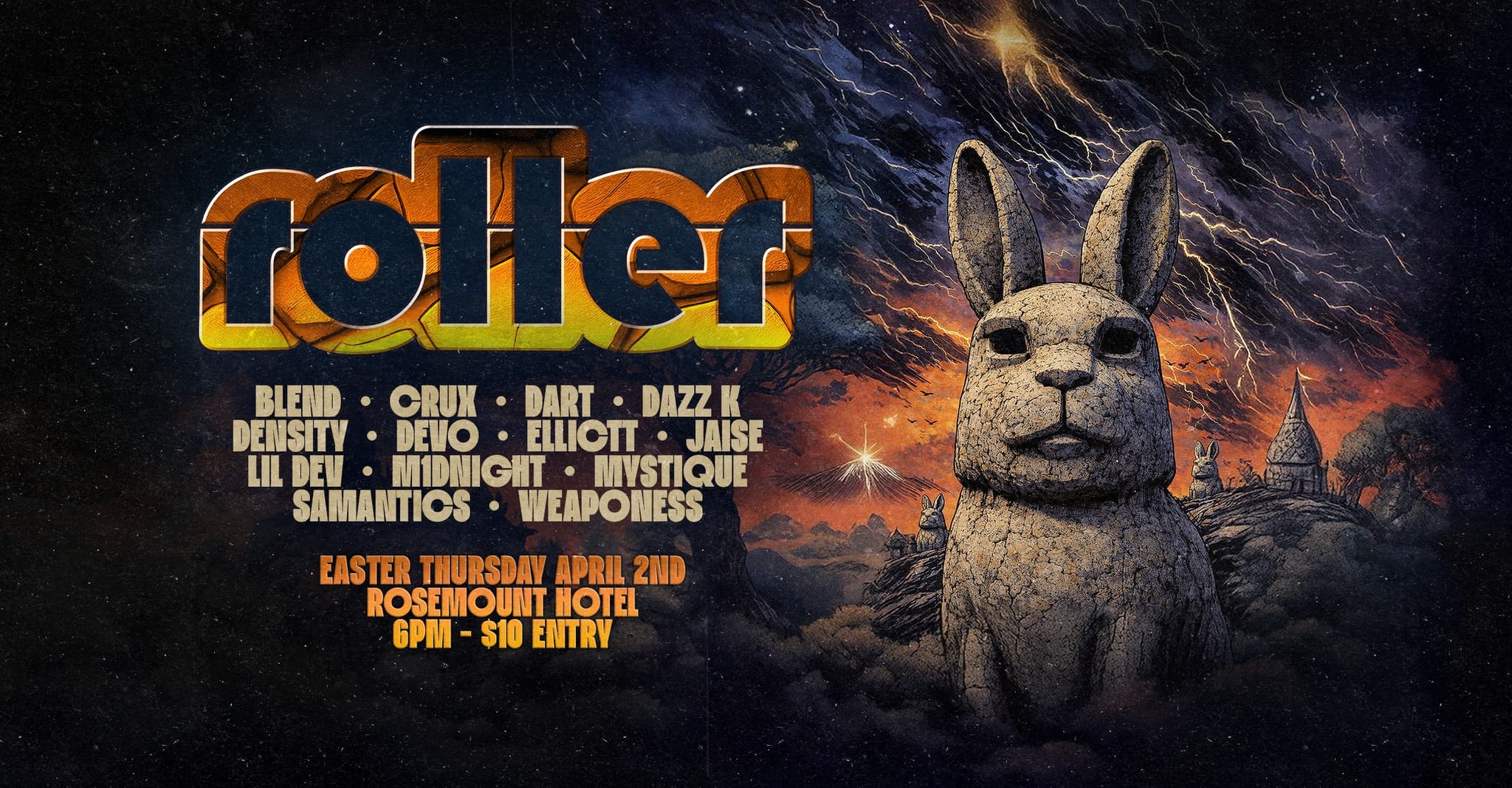 🔥🐰 ROLLER EASTER IS BACK! 🐰🔥 We are excited to announce roller Easter 2026. Thursday, April 2nd @ The Rosemount Hotel