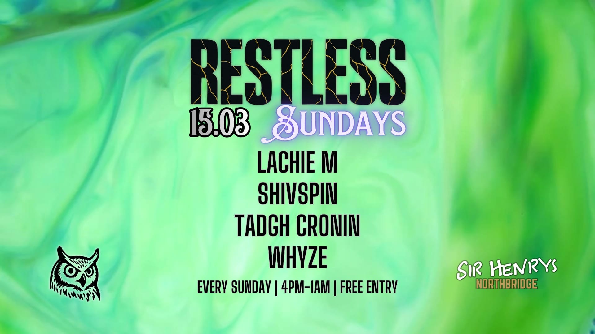 Restless Sundays home at Sir Henry's Northbridge