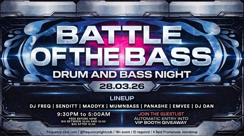 Frequency Nightclub presents Battle of the Bass back for Edition 2.March 28th 2026