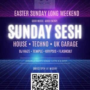 Niche sunday sesh Niche BarLeederville, WA Sunday, Apr 5 from 12 pm to 10 pm