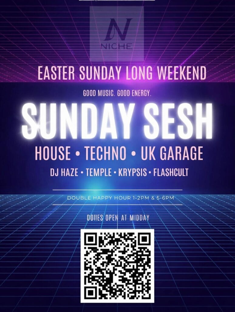 Niche sunday sesh Niche BarLeederville, WA Sunday, Apr 5 from 12 pm to 10 pm