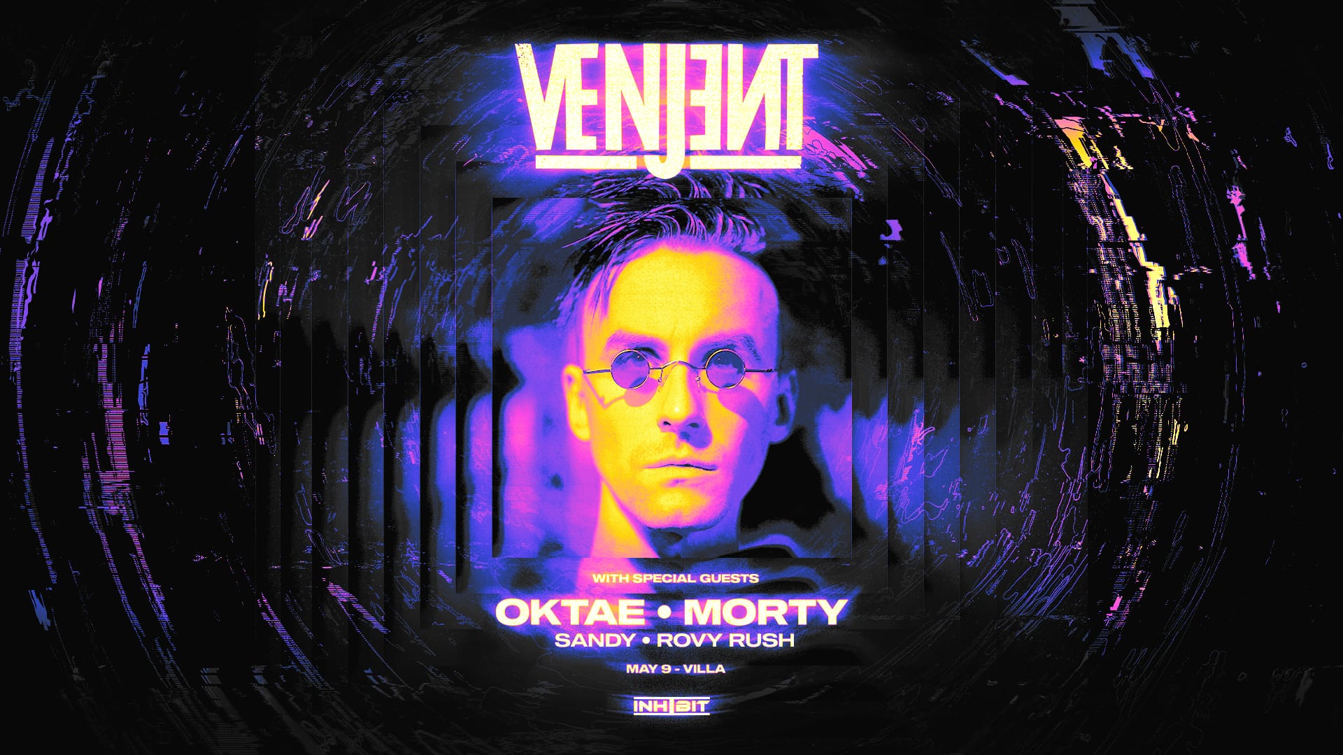 Inhibit presents VENJENT 18+ 09:00pm, Sat 9th May 2026 Villa Nightclub