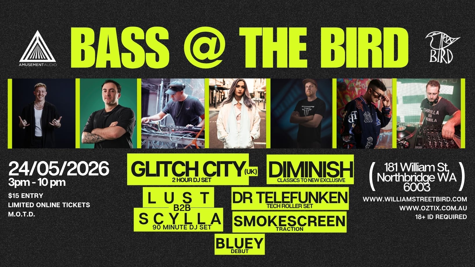Amusement Audio presents: BASS @ THE BIRD 🔊🔥
