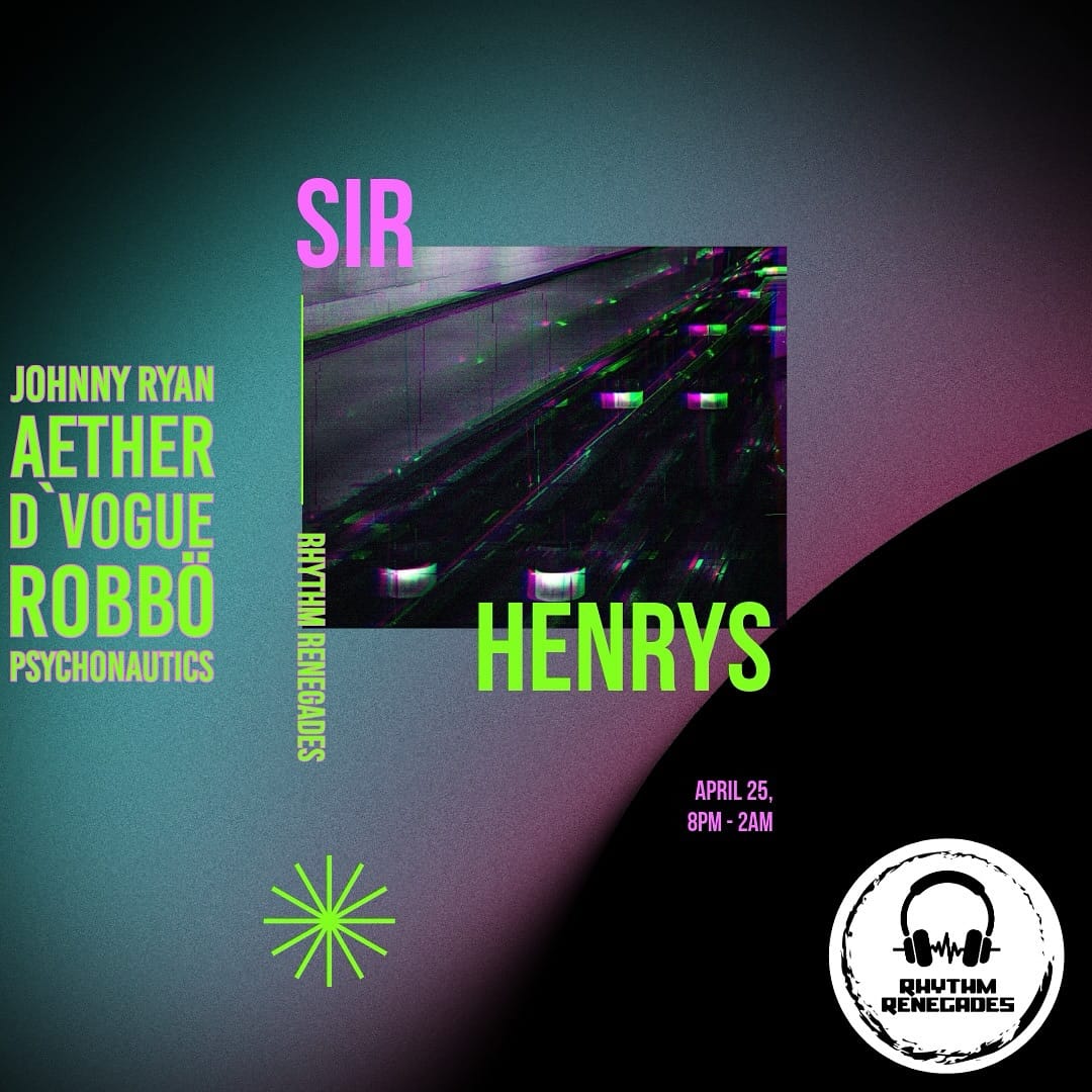 Rhythm rengades perth Johnny 9-10 Aether 10-11 D’Vogue b2b Robbö 11-1 Psychonautics 1-2