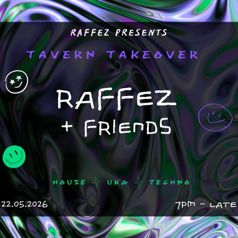 RAFFEZ x BELDON 18+ 07:00pm, Fri 22nd May 2026 - 11:59pm, Fri 22nd May 2026 Beldon Tavern