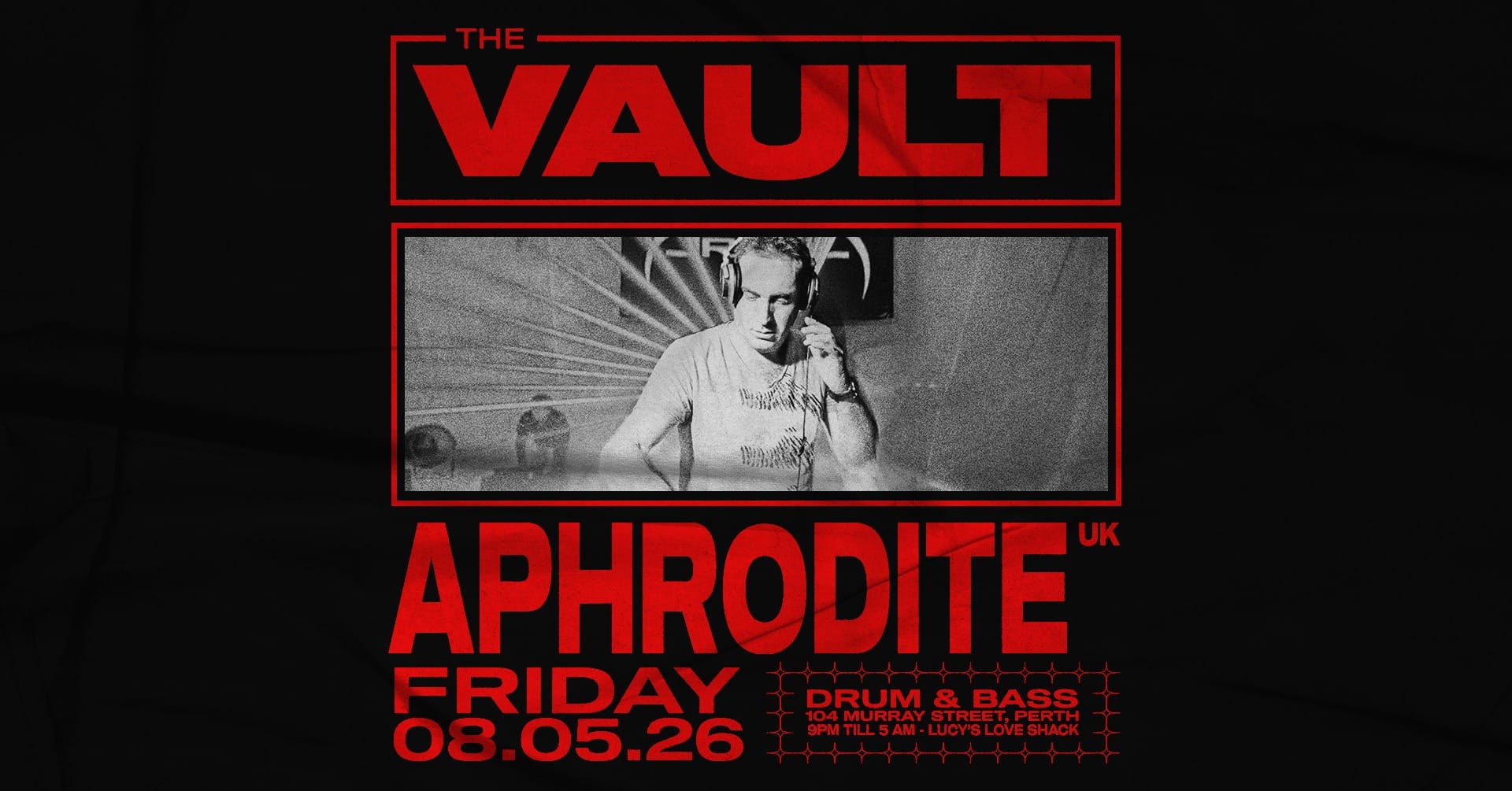 𝗧𝗵𝗲 𝗩𝗮𝘂𝗹𝘁 | 𝗙𝗿𝗶𝗱𝗮𝘆𝘀 𝗳𝘁. 𝗔𝗽𝗵𝗿𝗼𝗱𝗶𝘁𝗲 (𝗨𝗞) Aphrodite joins us underground for a big night of jungle & drum & bass.