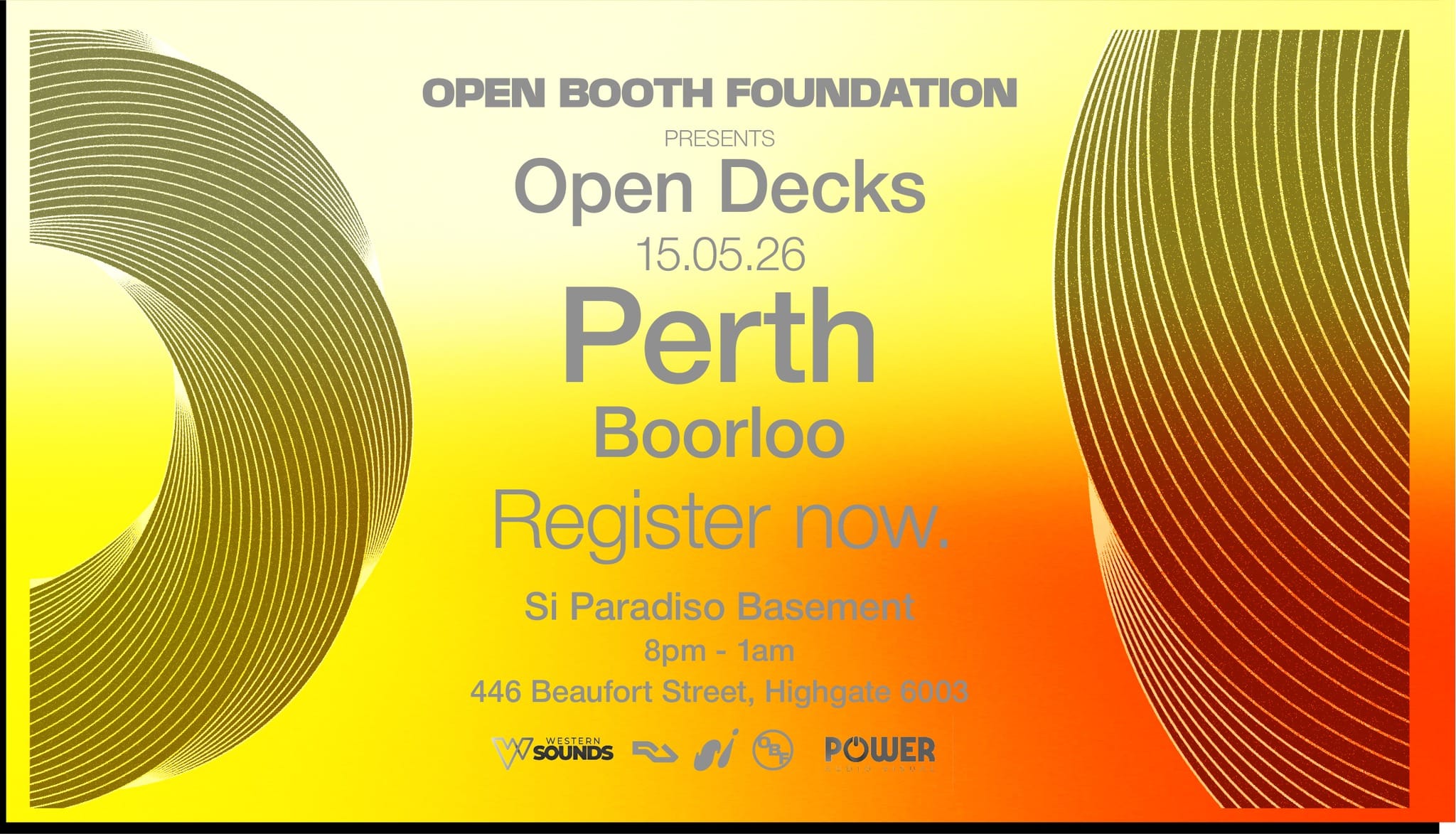 Open decks 15.05.26 Si paridiso Perth