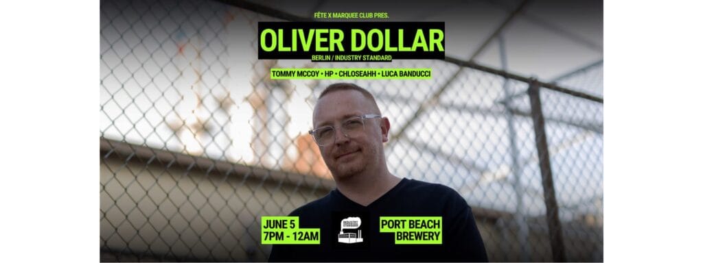 Fete X Marquee Club Oliver Dollar Tommy McCoy, Chloseahh, Impulse Dj's, HP Port Beach Brewery (North Fremantle, WA) Friday, 5 June 2026 7:00 pm